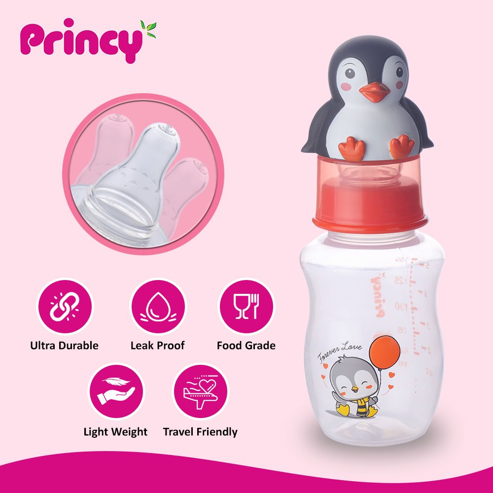 Princy Penguin BPA-Free Feeding Bottle - 150ml Anti-Colic Feeder - Image 5
