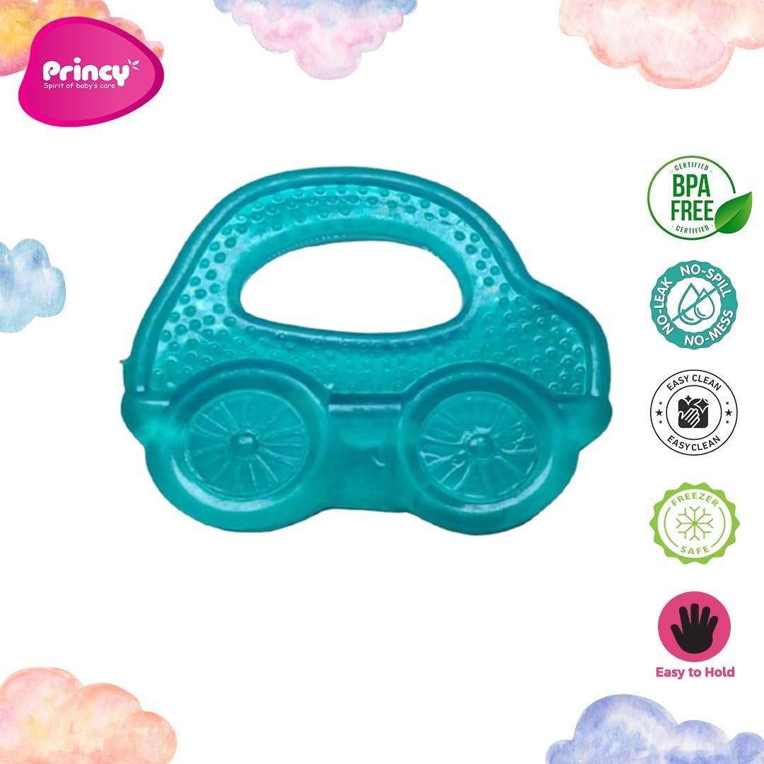 Princy Car Shape Silicone Baby Teether - Teething Relief - Image 3